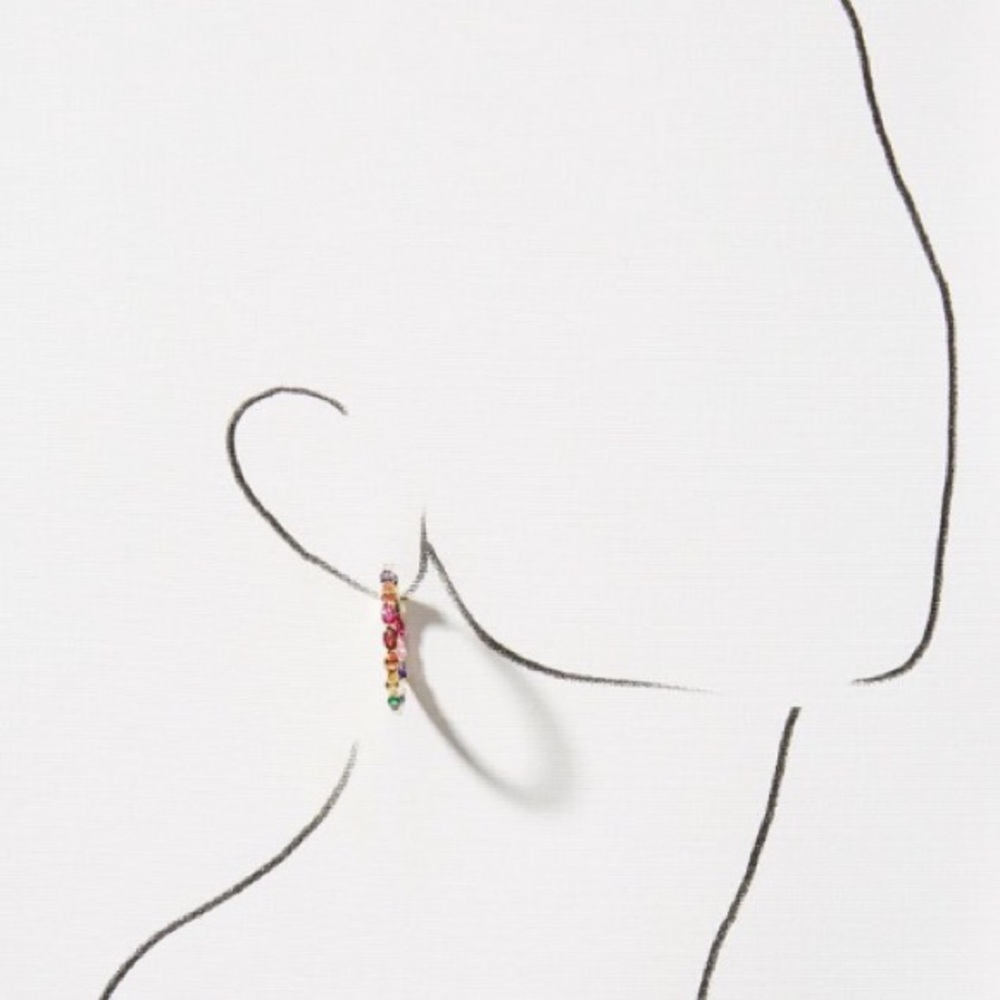 Anthropologie Serefina Iris Hoop Earrings NWT - Picture 7 of 11